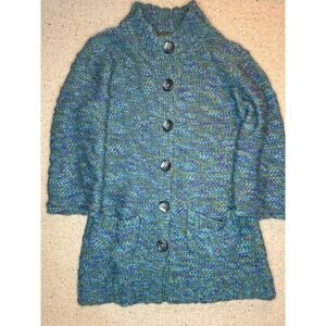 Apropos Wool Blend Cardigan Sweater Womens Medium Lagenlook Scandi